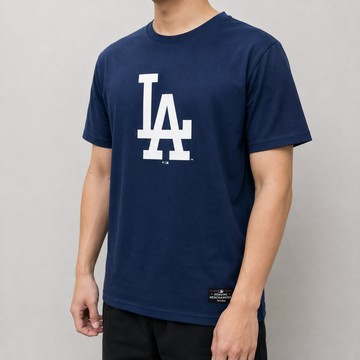 MLB 短T 洛杉磯道奇 藍色 大LOGO 短袖 T恤 MLBTS520200-BLU2