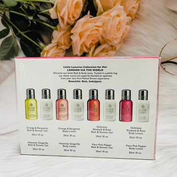Molton Brown 香體禮盒組～沐浴露*4+身體乳*4+盥洗包 旅行組 隨身瓶｜全店$199免運
