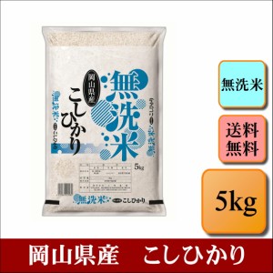 新米　無洗米　令和５年産　岡山県産　こしひかり　5kg　米　お米　おこめ　白米　精米　