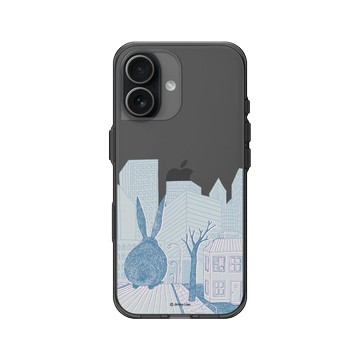 iPhone 17 Clear (相機按鈕) 酷墨灰 - 幾米 Jimmy Liao - 兔子系列-城市祕密