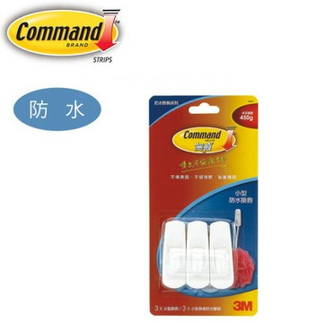 3M 小型無痕防水掛鉤 18009 / 卡【APP滿額下單10%點數(單一帳號最高1000點)】9/30止