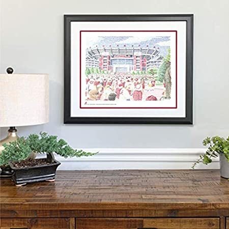 Bryant Denny Stadium Word Art 22x26 Framed Handwritten with Every Win i