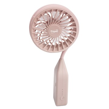 E-books K32 手持掛式彎管百變神器充電風扇 櫻花粉 USB充電 三段風速調節  E-PCF242