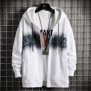 衛衣男2023新款連帽潮流ins秋冬青少年開衫拉鏈寬松秋季上衣外套