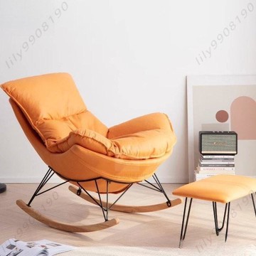 ✨免運  休閒搖椅懶人沙髮椅陽臺午睡龍蝦椅科技布客廳躺椅單人搖搖椅家 IBHG