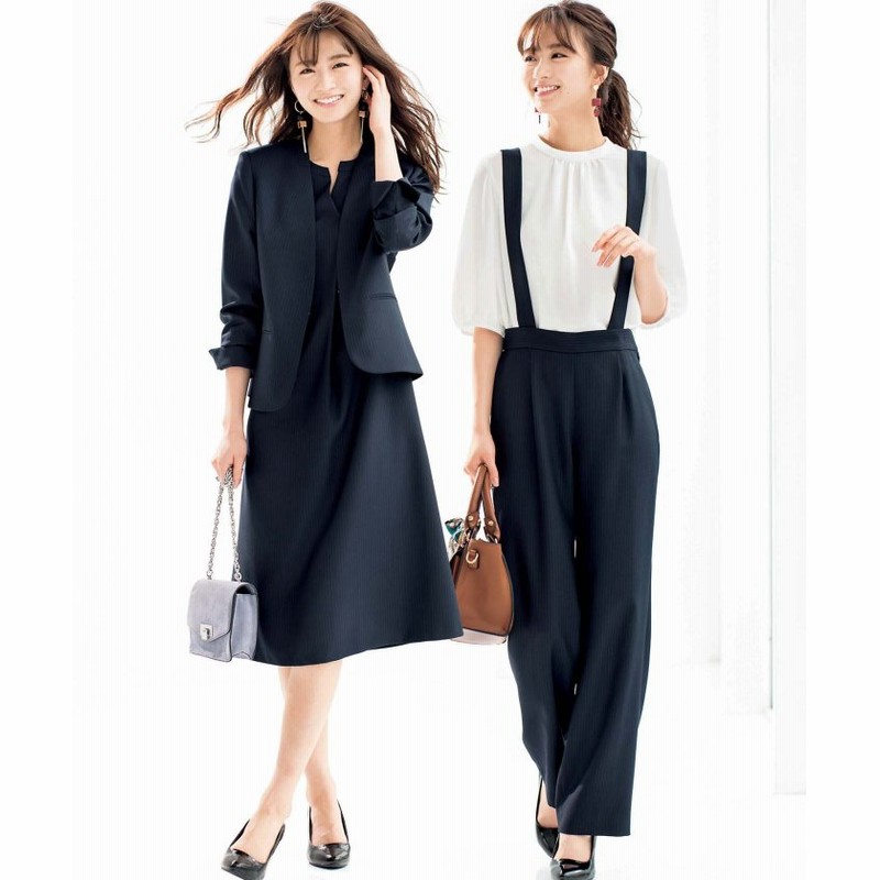 ジーラ 形態安定機能付きトレンド４点スーツ レディース ネイビー 7 Geera 通販 Lineポイント最大get Lineショッピング