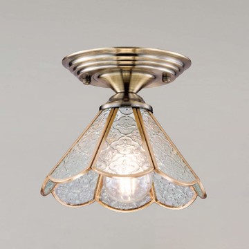 E27窗花玻璃單吸頂燈 B106-48-93748