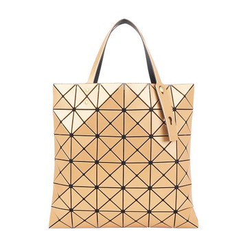 ISSEY MIYAKE 三宅一生 BAO BAO LUCENT 6X6 金屬光澤亮面手提包(淺棕色)