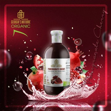 (任選)Georgia紅石榴櫻桃原汁(750ml/瓶) 非濃縮還原果汁