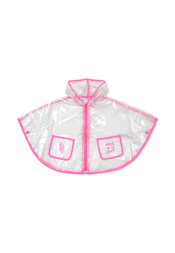 Billieblush Clear Raincoat For Baby Girl With Ice Cream