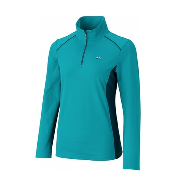 easymain 衣力美 女排汗快乾保暖長袖衫湖水綠se23060/登山/排汗/長t/露營/透氣