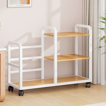 辦公室收納 桌下收納架 置物架 書櫃 辦公室可移動置物架桌邊帶輪書架工位整理神器落地書架分層收納架