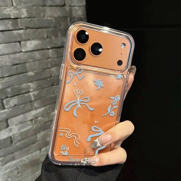 蝴蝶結花花適用iPhone蘋果18 17e 16/15pro防摔14/13防護保護殼12/11手機殼 潮