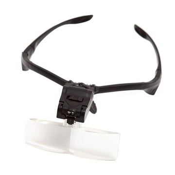 眼鏡式LED放大鏡 老人高清閱讀 看報看書 維修放大鏡 修錶工具