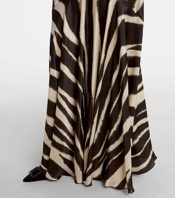 Nina Ricci Zebra-print satin gown