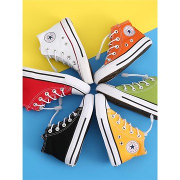 寶寶帆布鞋女童高幫布鞋兒童鞋子小童春秋布鞋男童小白鞋寶寶板鞋