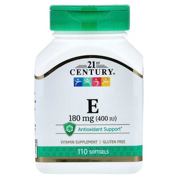 21st Century, 維生素 E，180 毫克（400 國際單位），110 粒軟膠囊
