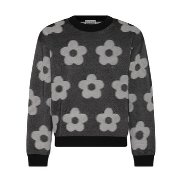 Kenzo - Grey Cotton Flower Spot Jumper