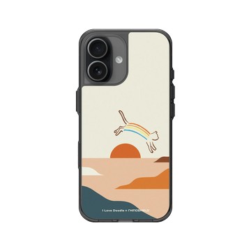 iPhone 17 Clear (相機按鈕) 酷墨灰 - ilovedoodle (Lim Heng Swee) - Cat Landscape - Rainbow 貓咪彩虹