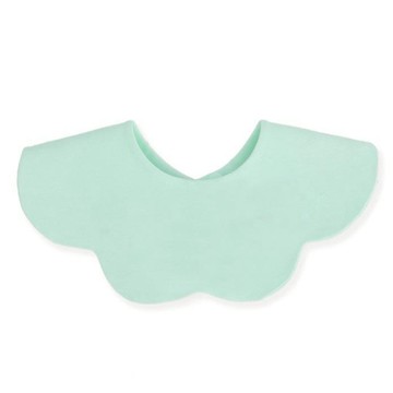 【安琪兒婦嬰百貨】棉嬰庫 MianYingKu 嬰兒純棉防水圍兜/新生兒圍兜口水巾/雲朵360圍兜(薄荷藍)