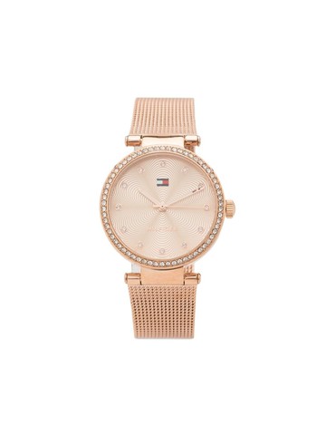 Tommy Hilfiger - crystal embellished round watch - women - stainless steel - One Size - Pink