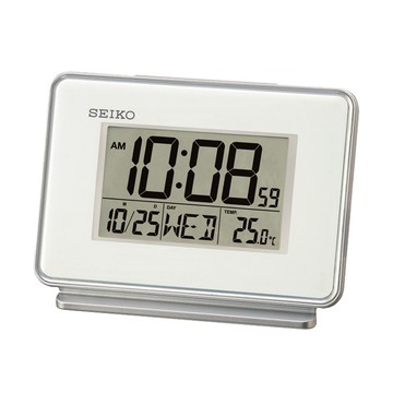 SEIKO SEIKO 精工  雙鬧鐘貪睡電子鬧鐘 桌鐘 QHL068W