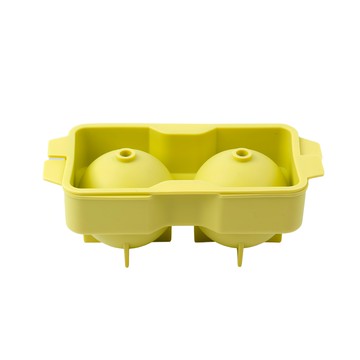 Life City Shop 2格矽膠圓球製冰盒  17 x 7.7 x 6.5cm  黃色  1個