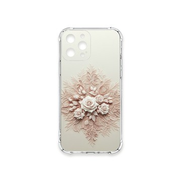 iPhone 12 Pro 殼 TRON IPhone 12 PRO 粉色蕾絲玫瑰系列 四角防摔殼 手機殼