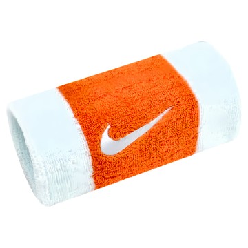 NIKE 耐吉 SWOOSH 運動加長手腕帶 N0001586450OS 100g  長 12 x 寬 7.5 cm  白色 + 橘色  1組