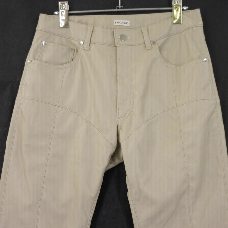 新品未使用 アンスクリア INSCRIRE 山羊革ベージュ ハーフパンツ 36 新品未使用 アンスクリア INSCRIRE 山羊革ベージュ ハーフパンツ34 L