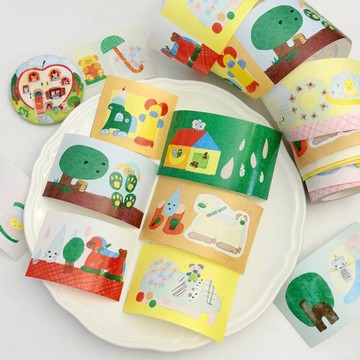 雨季來臨 童畫タッチ 和紙膠帶 10米卷