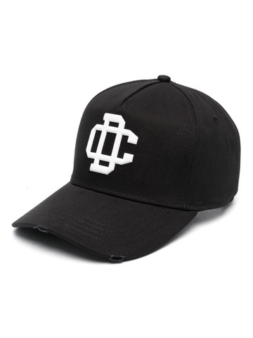 Dsquared2 - logo-embossed distressed-effect cap - men - Cotton - One Size - Black