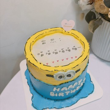 小小兵主題燃燒蛋糕 客製化 生日 禮物 燃燒蛋糕 主題蛋糕