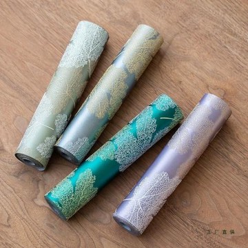 防水茶席新中式輕奢禪意茶桌布織錦客廳桌旗茶墊復古楓葉茶旗