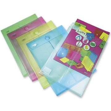 【文具通】壓花直式黏扣資料袋(黃) HFG900Y1