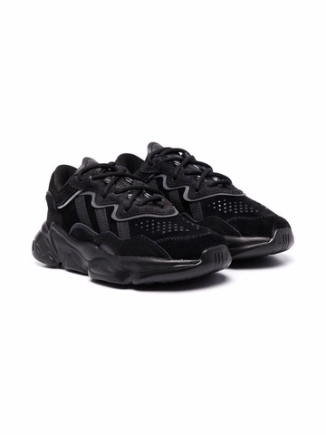 adidas Kids - Ozweego lace-up trainers - kids - Leather/Rubber/Fabric/PVC - 10.5K - Black