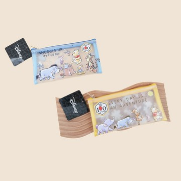 天藍小舖-迪士尼小熊維尼100週年透明長型萬用袋-共2色-$99【A11115985】