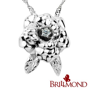【BRILLMOND】10分 天然鑽石 925銀  瑰麗之星鑽墜