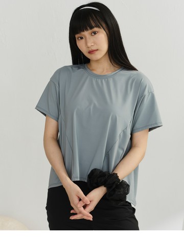 日常率性拼接運動衫(銀灰)-女