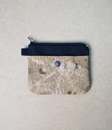 【記憶有限】EcoPrint 花葉移印零錢包-枯葉