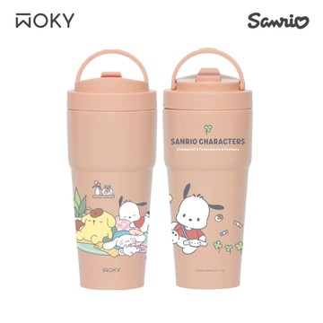 【WOKY x 三麗鷗】狗狗好朋友系列_渾圓杯雙層陶瓷保溫杯750ml(大耳狗/布丁狗/帕洽狗)