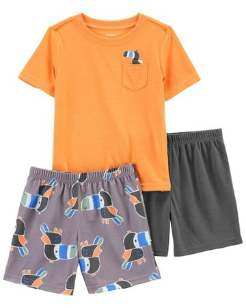 Toddler 3-Piece Toucan Loose Fit PJs