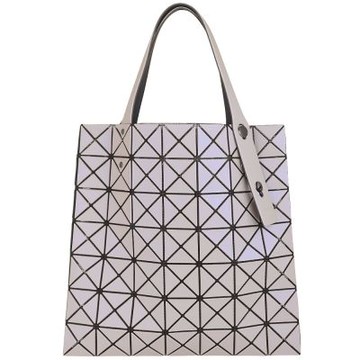 ISSEY MIYAKE 三宅一生 BAOBAO 米色霧面三角格7x7肩背/手提包