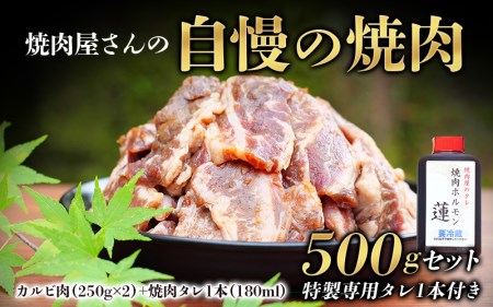 焼肉屋さん特製 焼肉屋さんの自慢の焼肉 500gセット（特製専用タレ1本付き） 焼肉 焼き肉 カルビ おかず セット 500g