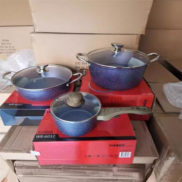 外貿原單麥飯石湯鍋麥飯石不粘涂層不粘性平底煎盤電磁爐燃氣用