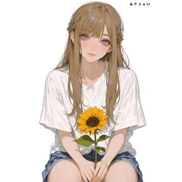 【8 月新作】07-139-0054 人物貼紙 簡約夏日女子