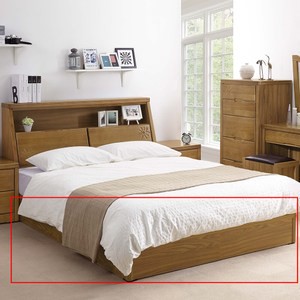 日式6尺柚木色床底