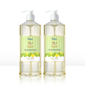 Fees 嬰兒柔護洗髮沐浴精 蘋果600ml 2入組