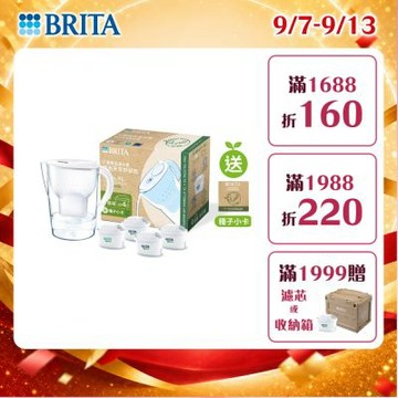 【BRITA官方】Marella 3.5L馬利拉濾水壺x1(白)+3入MXPRO去水垢專家濾芯(共4芯)_永續版