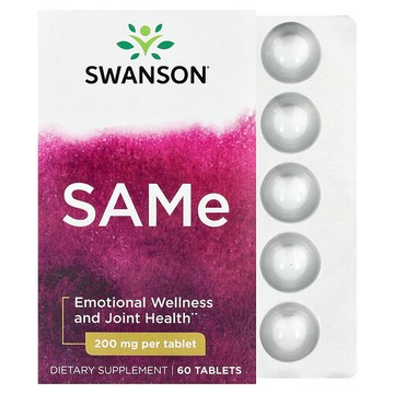 Swanson Vitamins, SAMe，400 毫克，60 片（每片 200 毫克）